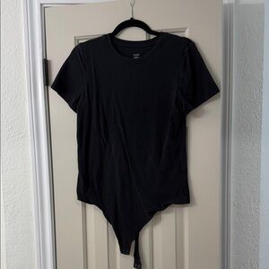 nuuds Black Short Sleeve Bodysuit